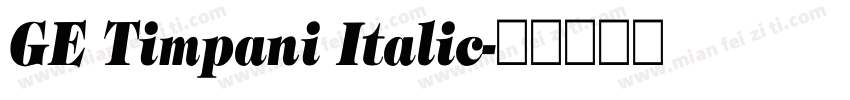 GE Timpani Italic字体转换